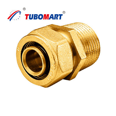 Acessórios de compressão de pex de 12 mm, acessórios de compressão de latão cromados