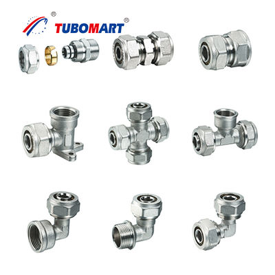 Acessórios de compressão de 12 mm 16 mm 20 mm Pex Acessórios de compressão de cotovelo desmontáveis