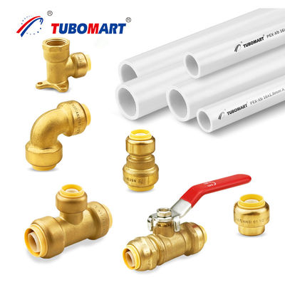 Acoplamentos em latão sem chumbo Push In PN10 / PN16 1/2 Pex Push Fit Coupling