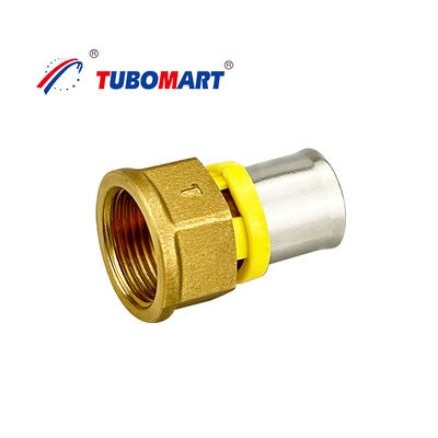 Fittings de pressão PEX personalizados de latão natural para tubos PEX AL PEX