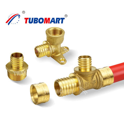 Tubos industriais de Pex Instalação Função suave Juntas de tubos de Pex de latão
