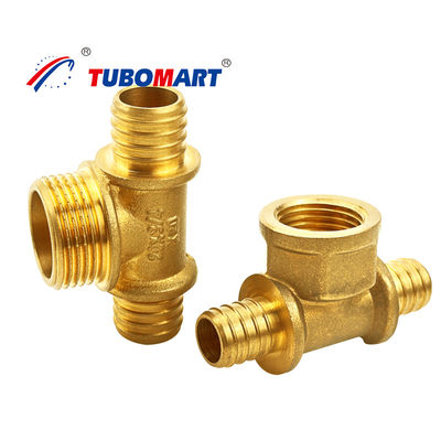 Adaptador de latão Pex Sliding Fitting 1/2 Inch Lead Free Pex Tube Fitting