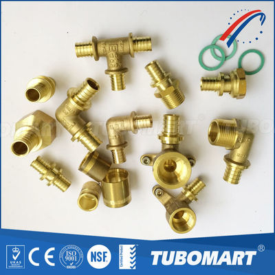 Tubos de Brass Pex Sliding Fitting 1/2 polegada 3/4 polegada 1 polegada Pex Pipe Tee