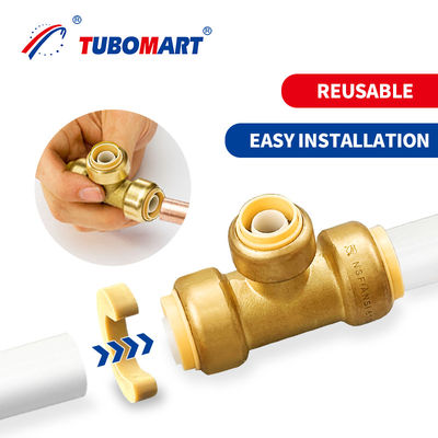 1/2 em Pex Push Fittings para Encanamento Impermeável Resistente à Corrosão