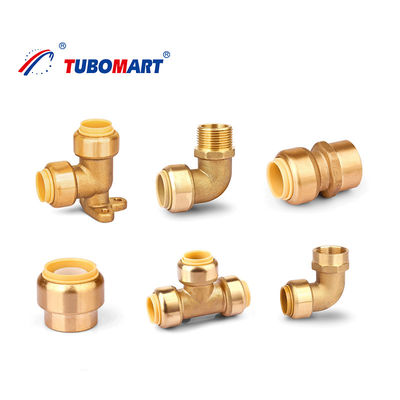 CW617N Pex Push Fittings Livre de Chumbo Push para Conectar Brass Pex Pipe Union