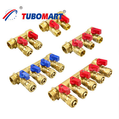 3 - 12 saídas de cobre Pex Manifold 1/2 polegada 150 Psi Pex sistema de tubo Manifold