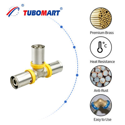 Fittings de pressão de Pex de latão para residência 1/2 polegada 3/4 polegada 1 polegada para tubos de PEX
