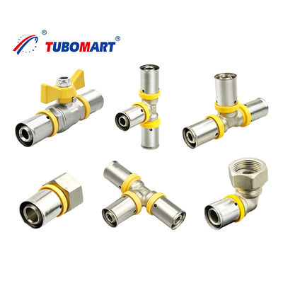 1/2 3/4 1 polegada Pex Press Fittings Residencial Gas Pipe Press Fittings