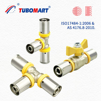 Instalação de tubulação Pex Press Fittings 3/4 polegadas para tubulação de chuveiro mangueira de gás