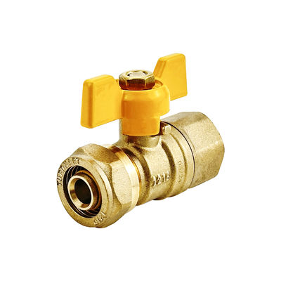 1/2' DN 20 válvula de esferas de gás válvula de esferas de latão 16 mm PE-AL-PE PEX AL PEX válvula de esferas de tubos de gás