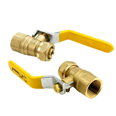 Válvula de gás de apoio de latão de alta pressão personalizada 1/4-4' com certificação SAI GLOBAL AS4617-2004