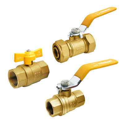 Fabricante profissional válvula de cobre de gás amarelo 1/2