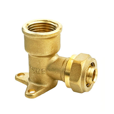 ISO14001 Precision CNC Brass Pipe Fitting Pex Compression Fitting para sistemas de água potável