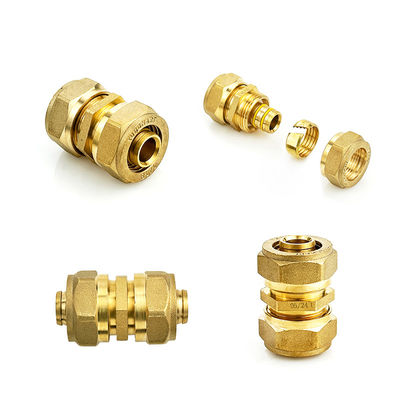Acessórios de compressão para tubos de Pex no sistema de aquecimento por piso Acessórios de cotovelo para tubos de Pex ISO 9001/9002 Certificado