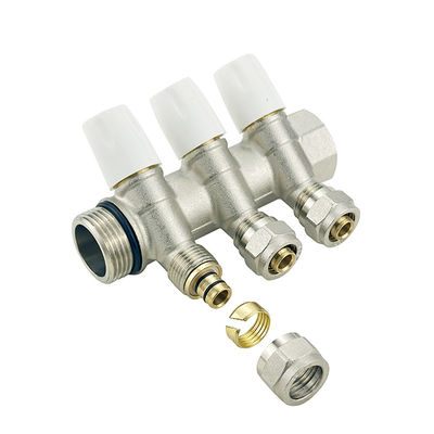 Sistema de aquecimento por piso de latão Pex Manifolds de água com roscas