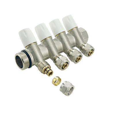 ISO90001 Fabricante Valva de água de latão forjado Caldeira de piso Manifold Manifold de latão