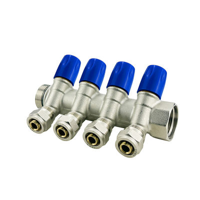 Calor do chão Manifold de água Pex com acessórios de latão 2-6 maneiras Dimensões personalizadas para distribuidor de água