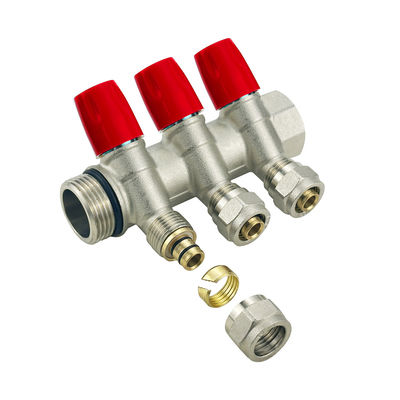 Material da válvula Brass Brass Pex Manifold com 2-6 vias e tamanho personalizado