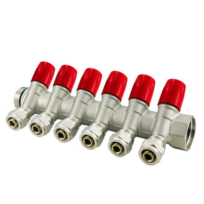 Tubomart 2-12 Outlets Distribuidor de água de aquecimento subterrâneo PEX Manifolds de latão para controle de água