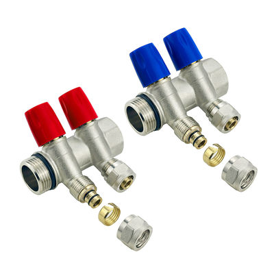 Manifold Pex de latão personalizado para sistema de aquecimento de piso 2-12 vias