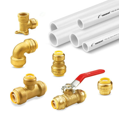 Brass Push Fitting América do Norte Não Pb Push-to-connect Plumbing Fitting Elbow Pipe Fitting PEX COPPER livre de chumbo