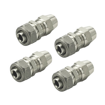 Conexão rápida parafusos de gás acessórios de latão macho linha reta união multilayer tubo em uma extremidade e macho roscado adaptador parafuso