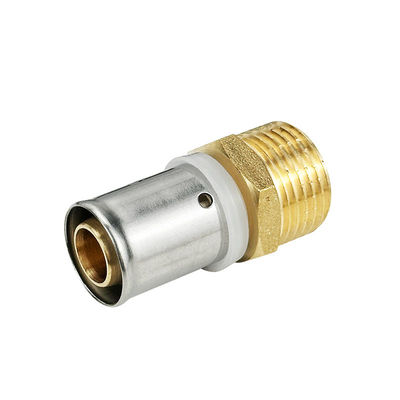 Tubomart Amostra grátis ISO Pex Brass Pressfitting Coupling Pex Fittings Brass Plumbing Crimp Fitting Brass Press Fittings