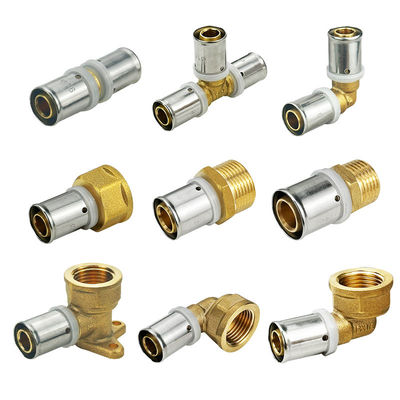 Forjado Crimping Plumbing Fitting masculino recto Pex Press Fittings Buttwelding PEX PERT Multilayer Tube Fitting com certificação ISO 9001/9002