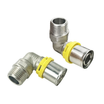 Fittings de prensagem resistentes à corrosão para PEX AL PEX tubos PEX Compativel e personalizável Lâmina natural cor para GAS