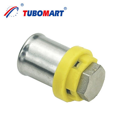PEX Compatible Pex Press Fittings em cor de latão natural com certificação CE personalizada