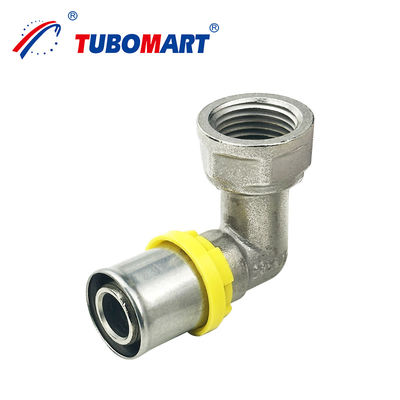 Fittings de tubos de gás OEM assentados de latão Cotovelo Fittings de tubos de gás natural Pex Fittings de tubos de pressão aquecimento do chão