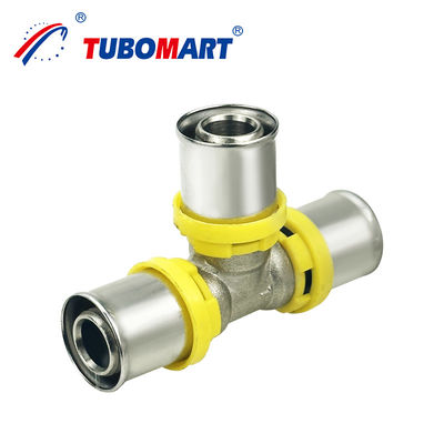 Pex Al Pex Compatible Pipe TH Type Press Brass Fitting for Water Gas Coper CW614N Certificado CE e de longa duração
