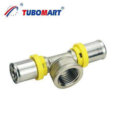 Tubomart OEM PEX AL PEX Tubos de Gas Multicamadas Tubos de Tubos TH Estilo Brass Press Fittings Para Sistema de Gás