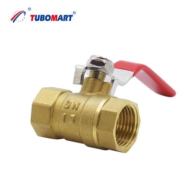 TUBOMART OEM Manual Brass Ball Valve Internal NPT Thread 3/8''-4'' Nickel Plated Body 3-Year Warranty for Water/Gas Supply ISO