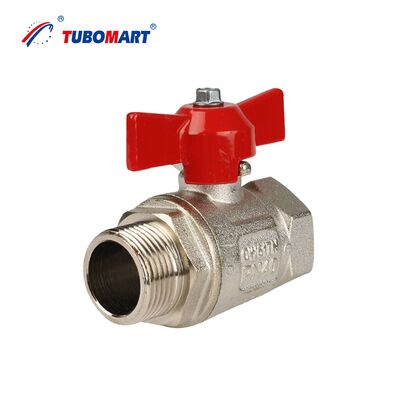 TUBOMART OEM Manual válvula de esferas de latão para PEX-AL-PEX 16-32mm 1/2'-1'' Água e Gás