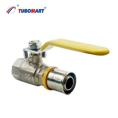 Válvula de esfera para mangueira de gás de pressão OEM em promoção, com alavanca longa, tamanho S16X10, adequada para tubulações de gás multicamadas PAP.