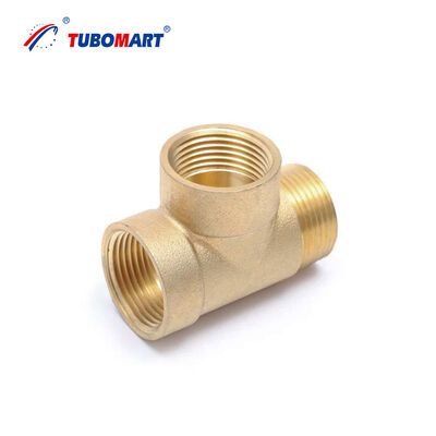 TUBOMART OEM One - Stop Service 1/2 BSP Equal Female Tee Copper BSP Thread Fittings para soluções de tubulação de água